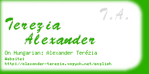 terezia alexander business card