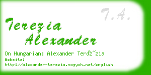 terezia alexander business card